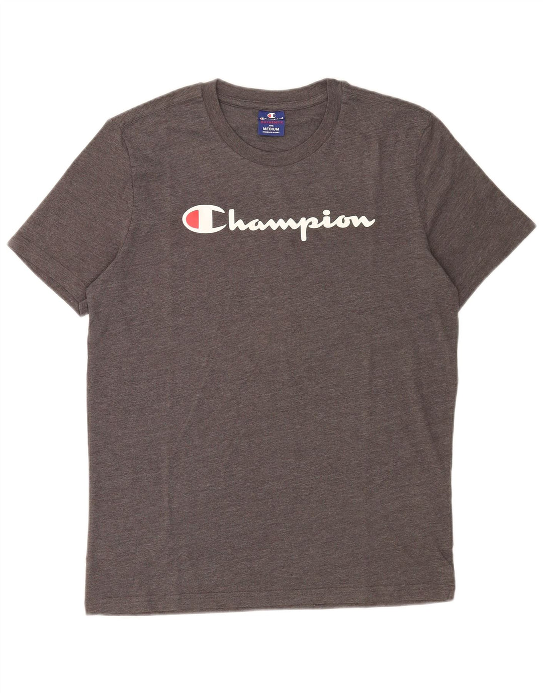 Champion Camiseta Gráfica Para Hombre Top Algodón Gris Medio