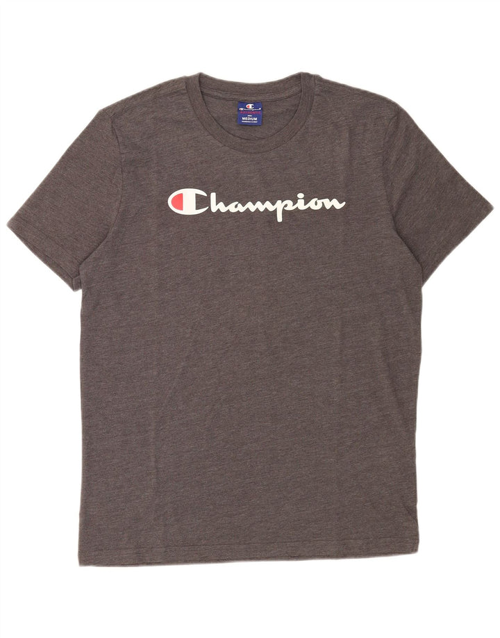 Champion Camiseta Gráfica Para Hombre Top Algodón Gris Medio