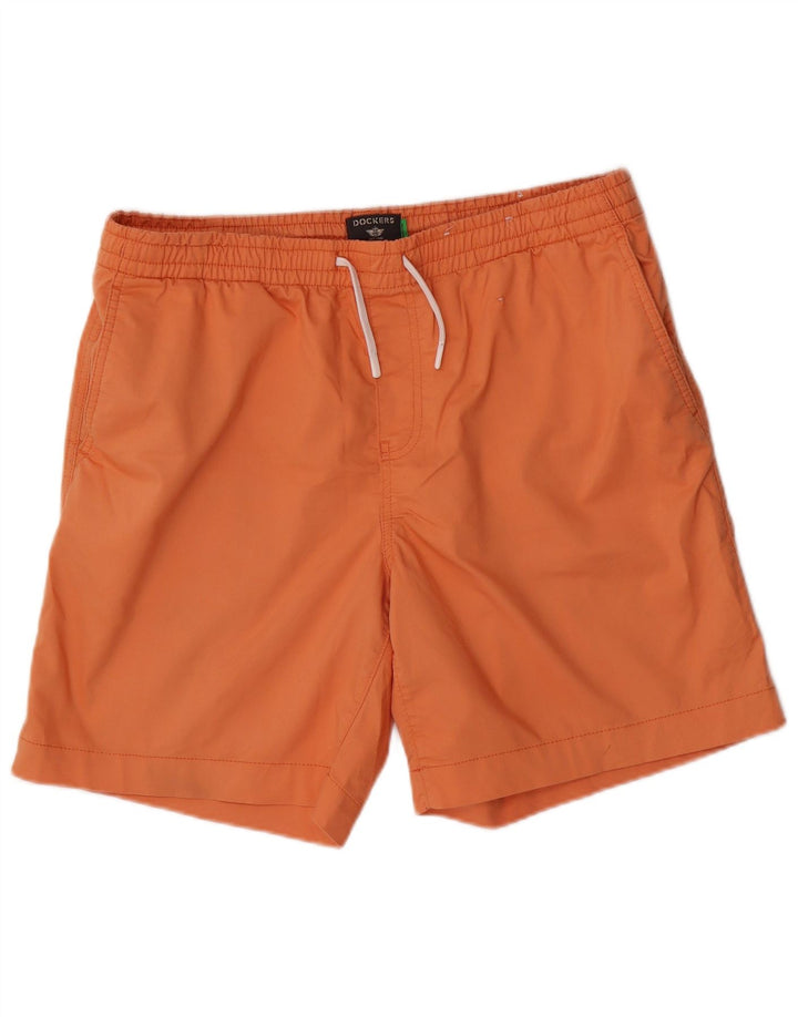 Dockers Pantalones cortos chinos para hombre grande W36 poliéster naranja