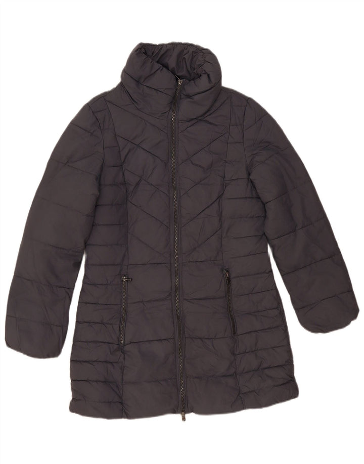 Marks & Spencer Abrigo acolchado para mujer UK 10 Small Gris Poliéster