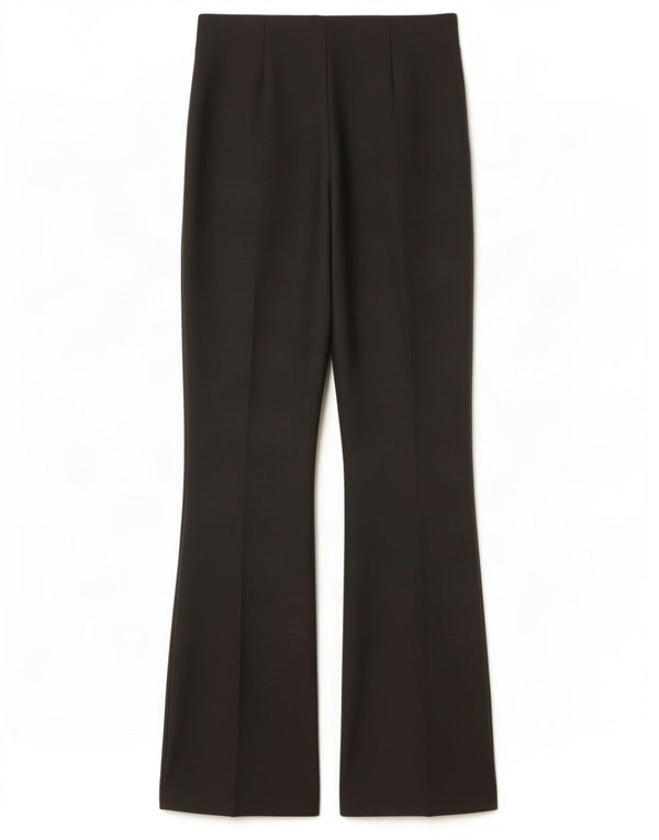Zara Pantalones acampanados de piel sintética para niñas 13-14 años W24 L24 Negro