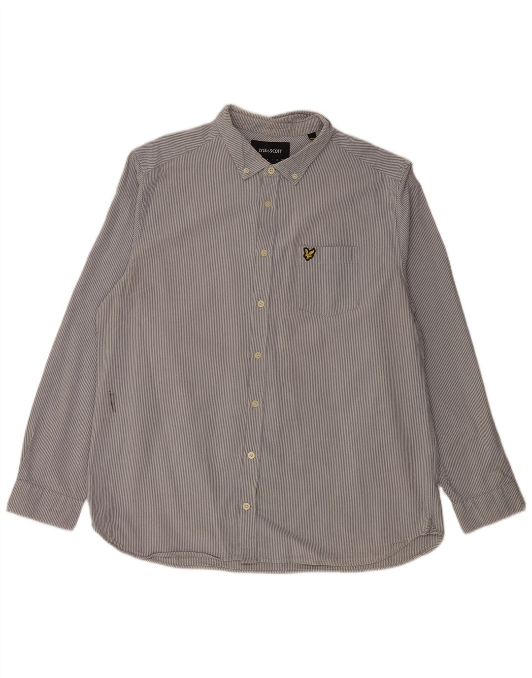 LYLE & SCOTT Camisa para hombre 2XL Algodón a rayas azules