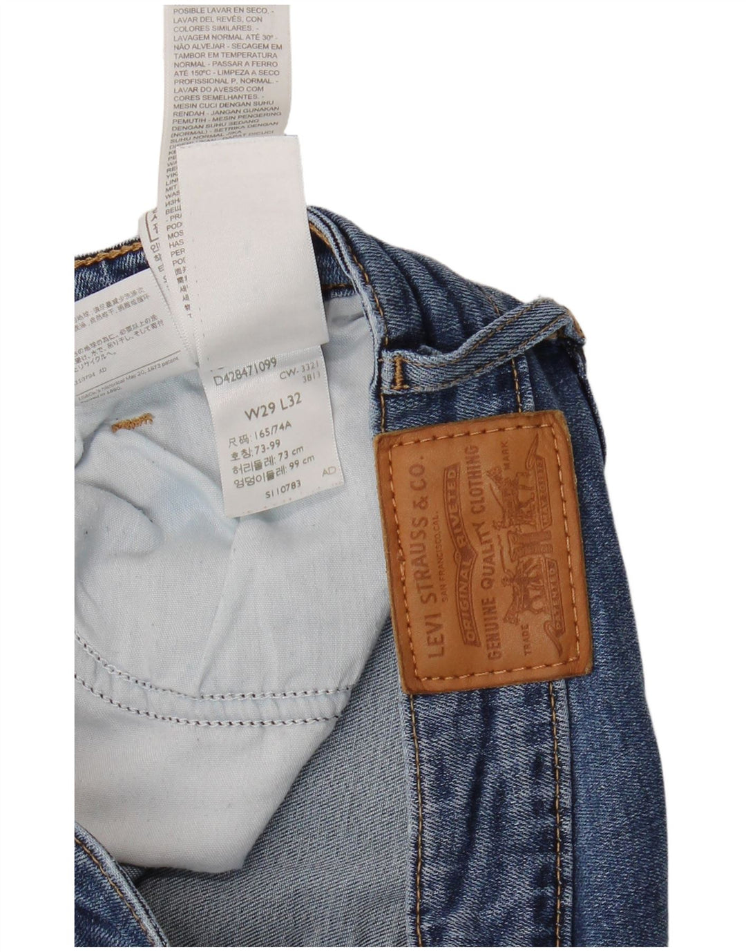 LEVI'S Vaqueros pitillo de talle alto 721 para mujer W29 L32 Lyocell azul