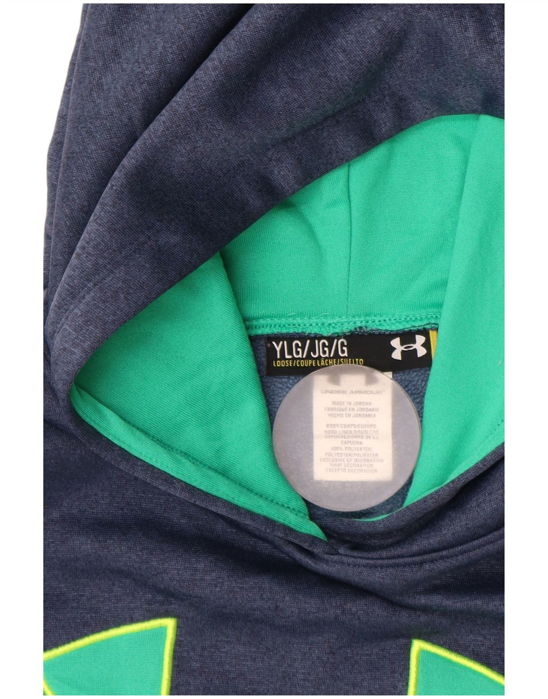 UNDER ARMOUR Jersey con capucha suelto para niñas 11-12 años Grande Azul marino