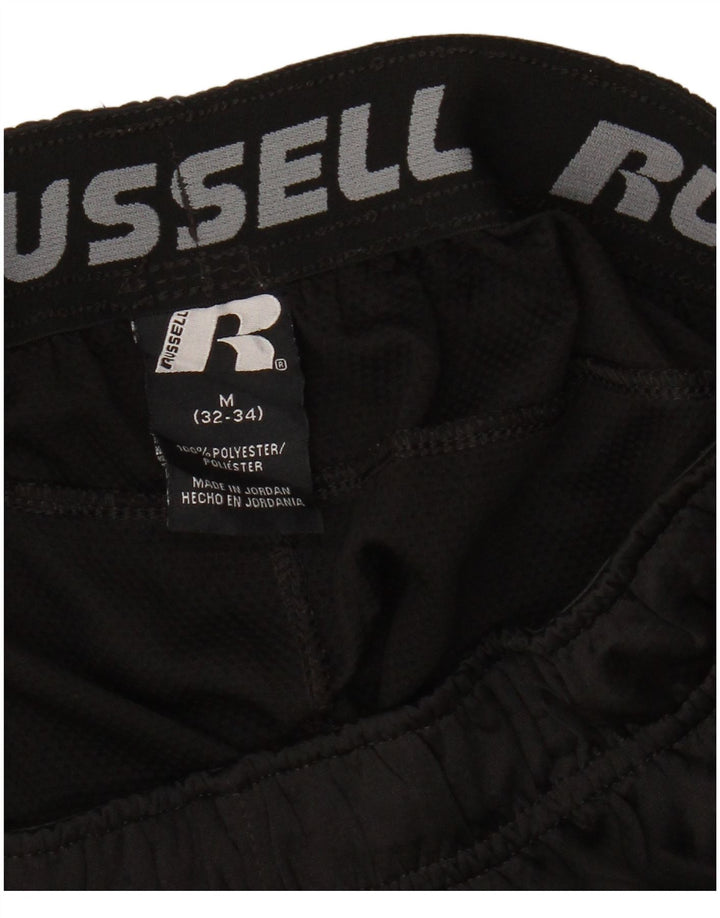 RUSSELL ATHLETIC Pantalones cortos deportivos Dri-Power para hombre Poliéster negro mediano