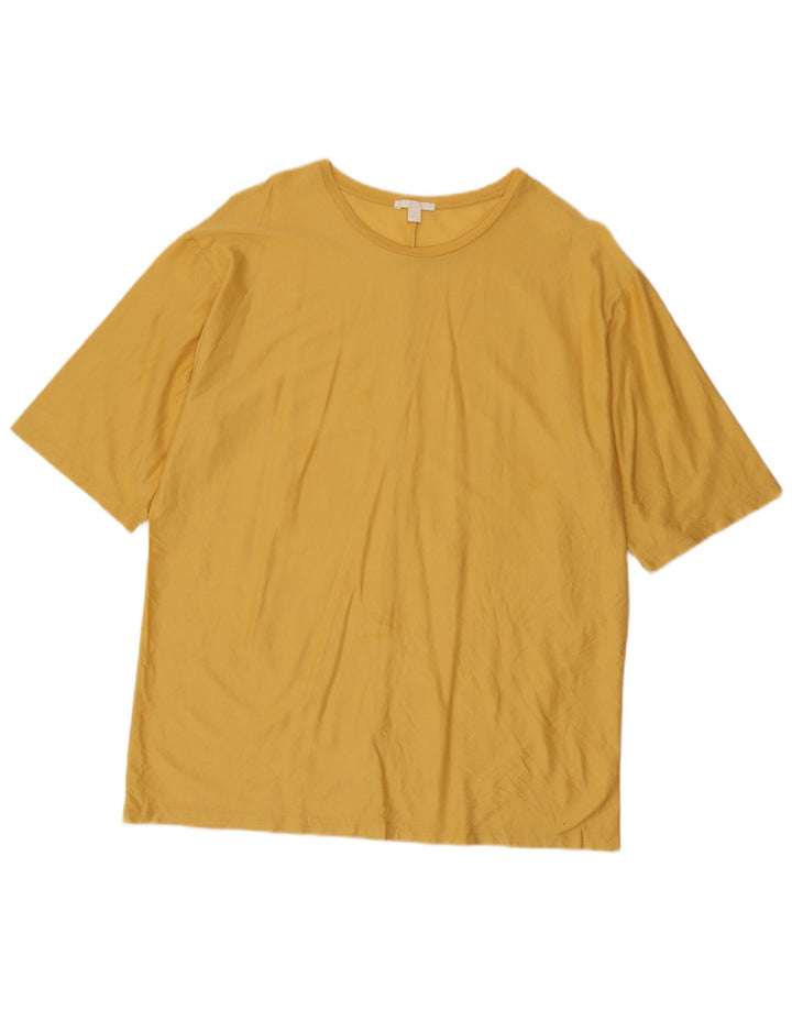 Cos camiseta para hombre Top grande de algodón amarillo