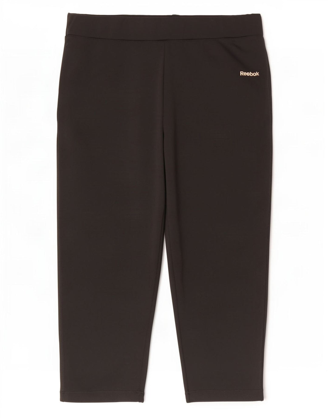 Reebok Leggings Capri para Mujer UK 12 Mediano Negro Poliéster