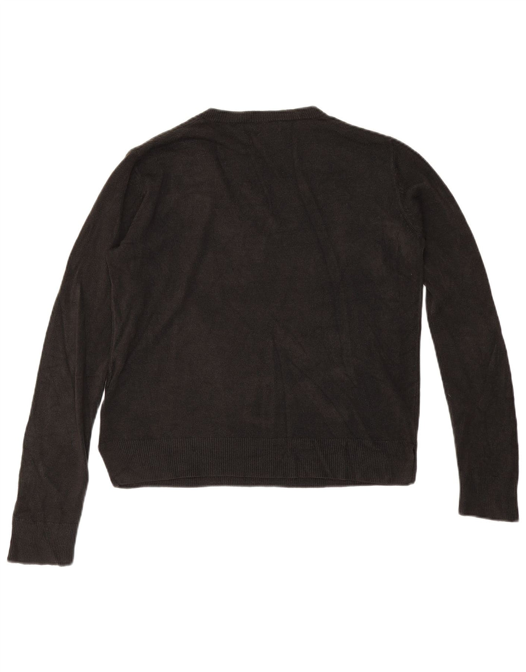Marks & Spencer Suéter con Cuello en V para Mujer UK 40 Medio Negro Acrílico
