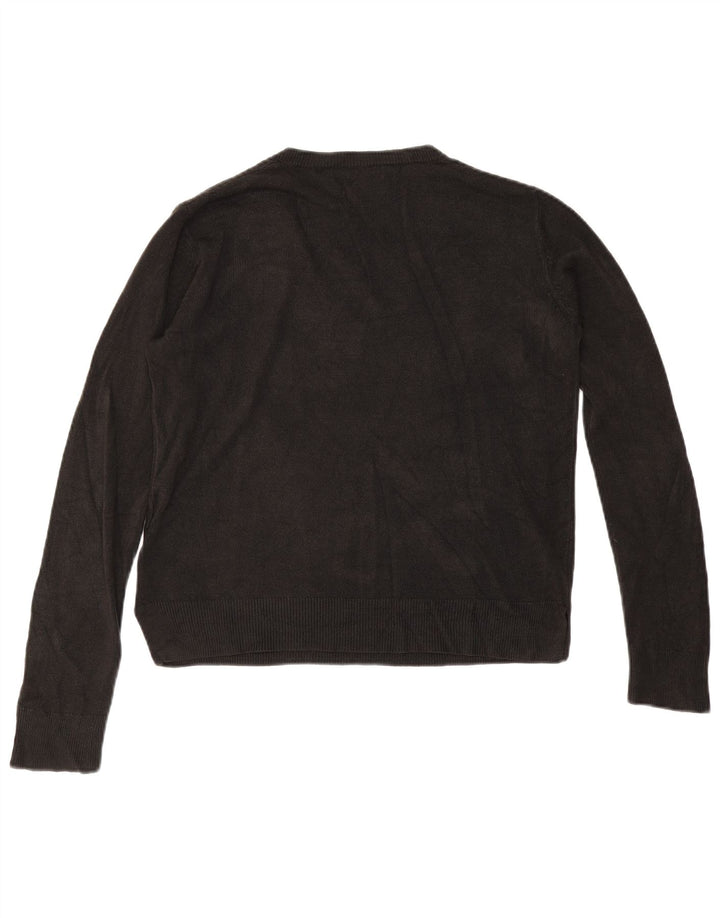 Marks & Spencer Suéter con Cuello en V para Mujer UK 40 Medio Negro Acrílico