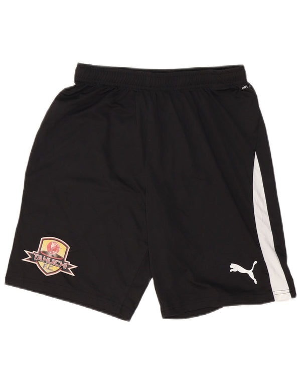 PUMA Shorts deportivos para hombre Small Black Colorblock