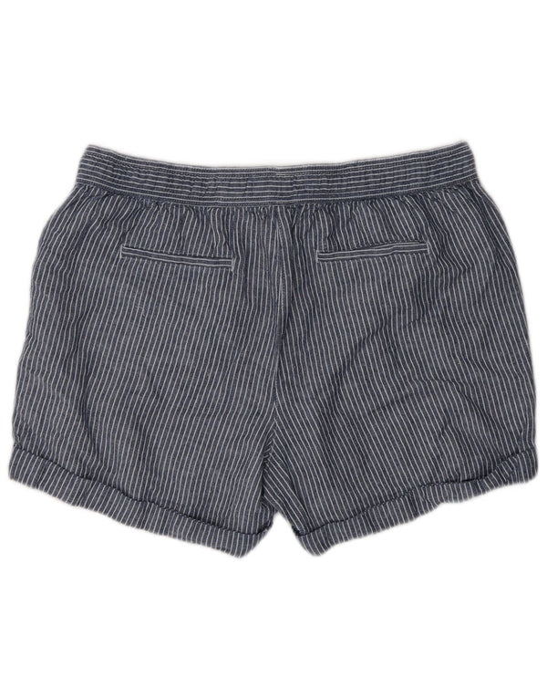 Marks & Spencer Pantalones cortos casuales para mujer UK 14 Large W32 Azul marino Rayas diplomáticas