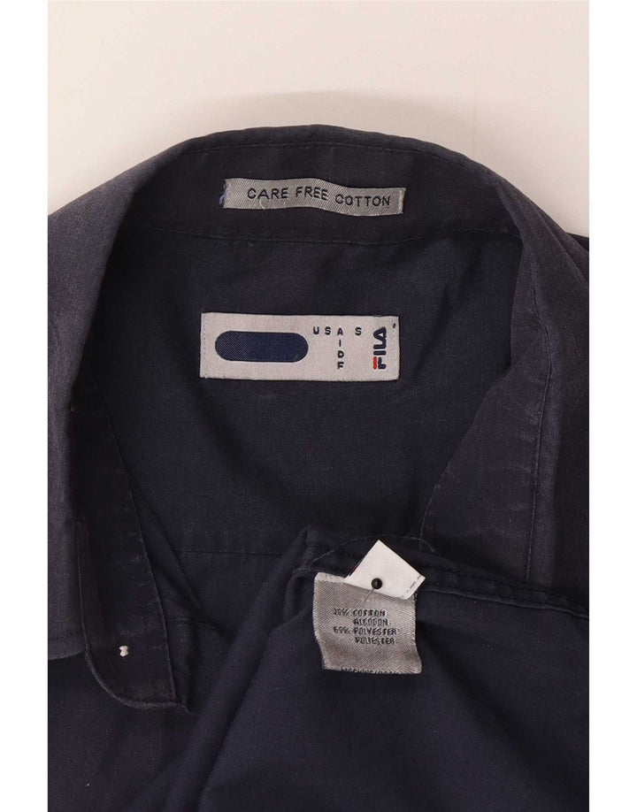 Camisa Fila Hombre Pequeña Poliéster Azul Marino