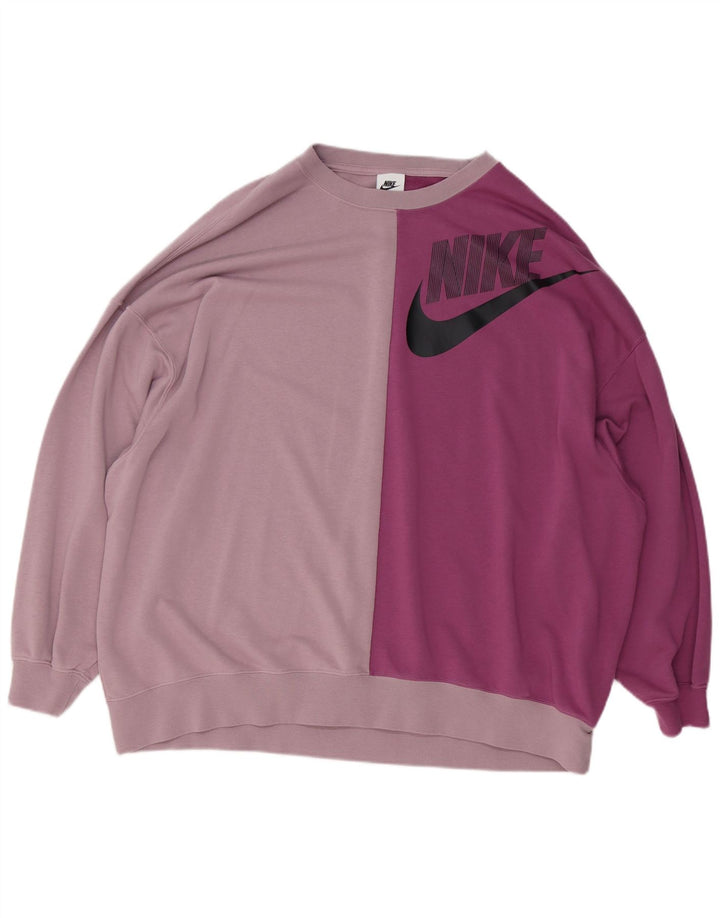 Nike - Sudadera gráfica para mujer, talla 40, color rosa medio