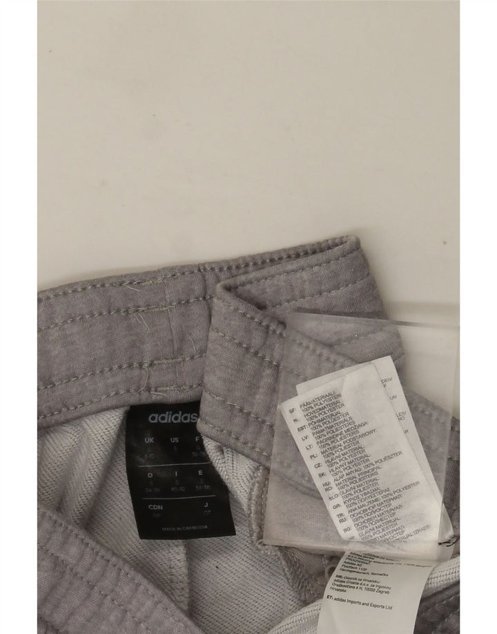 Adidas Mujer Chándal Pantalones Joggers UK 8/10 Pequeño Gris Poliéster