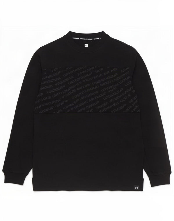 Under Armour Mens Graphic Top Long Sleeve Medium Black Cotton