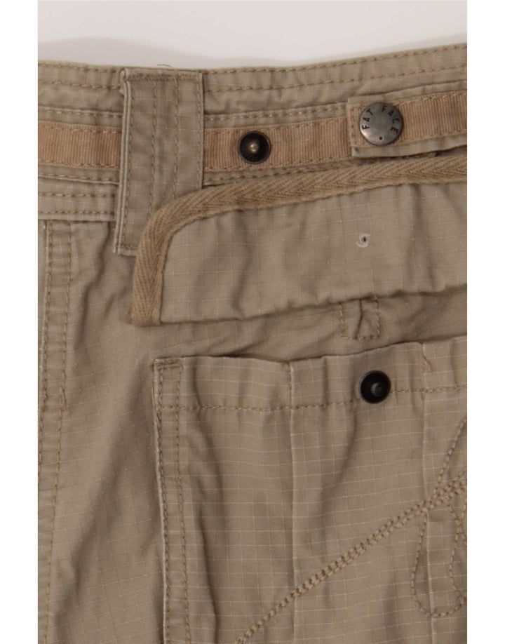 Pantalones cortos cargo para mujer Fat Face UK 12 Medium W30 Caqui Algodón