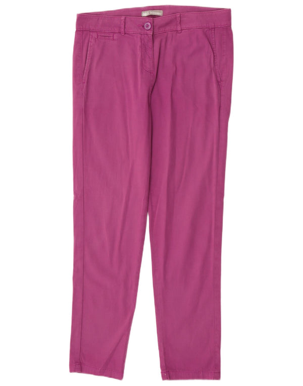 Marks & Spencer Womens Slim Chino Trousers UK 12 Medium W32 L30 Purple