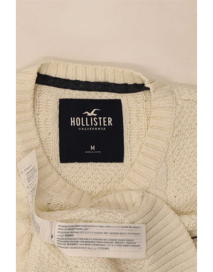 Jersey Hollister Hombre con cuello redondo y cuello redondo de algodón beige medio