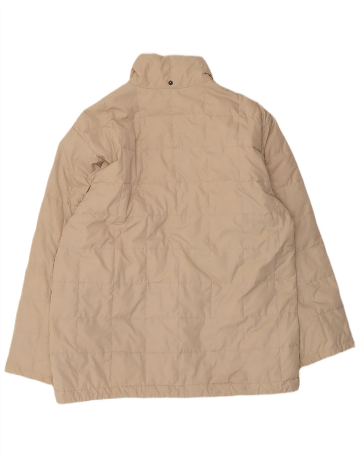 Sergio Tacchini Chaqueta acolchada para hombre UK 40 Large Beige Poliéster