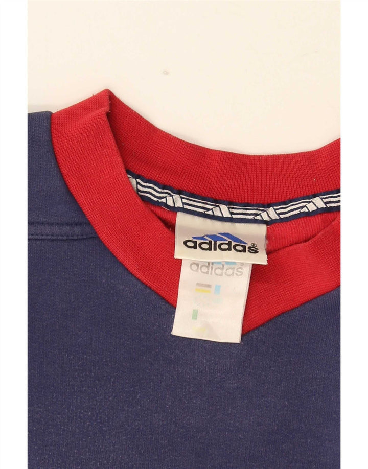 Adidas Hombre Sudadera Jumper Medium Azul Marino Colorblock