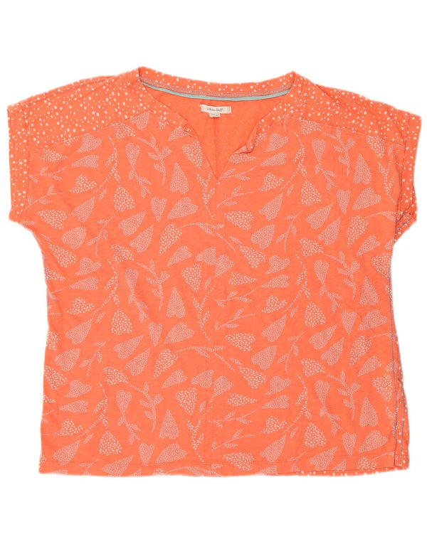 Camiseta para mujer White Stuff UK 40 XL Corazón de algodón con lunares naranjas