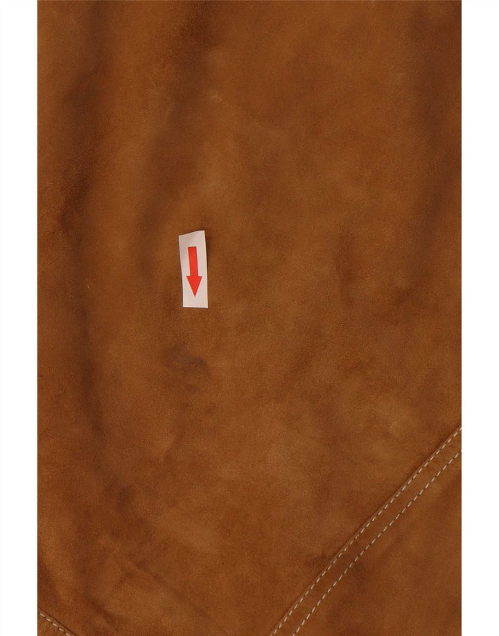 Chaqueta de ante vintage para hombre IT 52 XL Cuero beige
