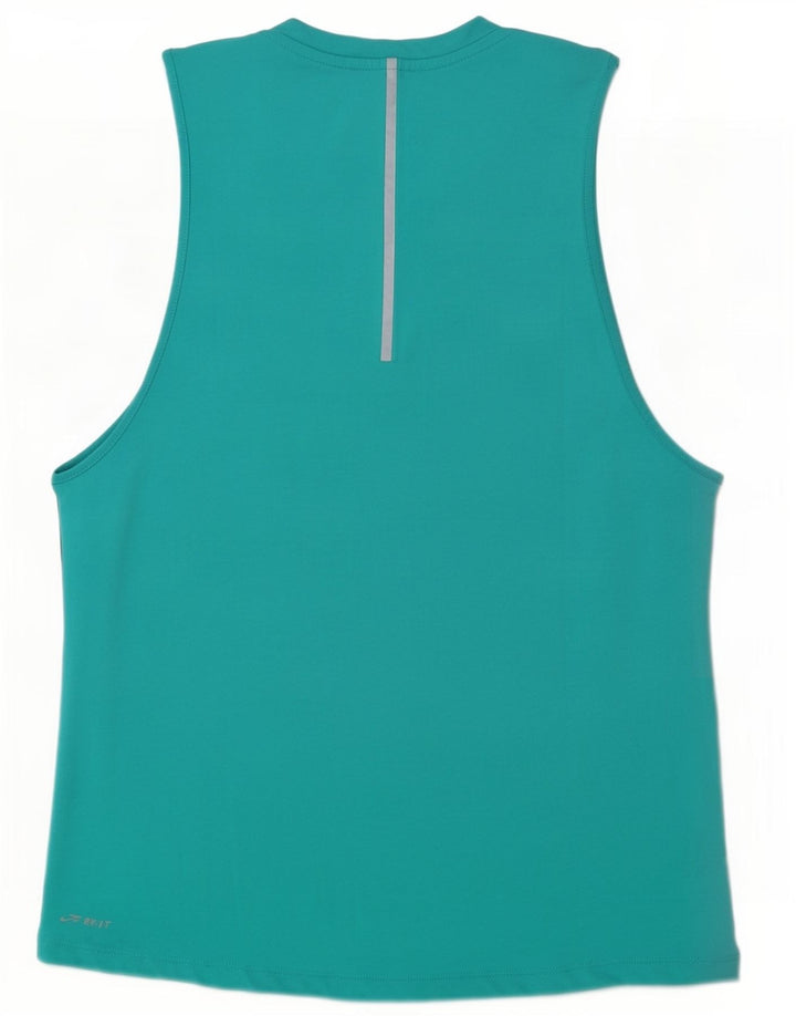 Nike Camiseta sin mangas Dri Fit Graphic para mujer UK 44 Medium Turquesa Colorblock
