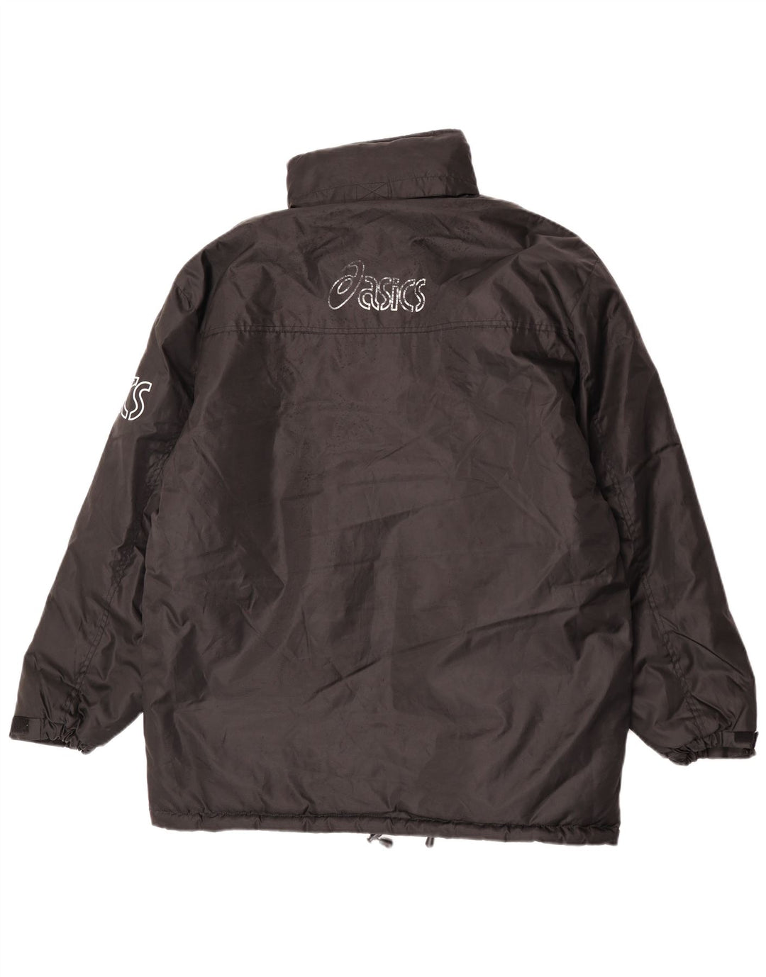 Asics Chaqueta cortavientos gráfica para hombre Reino Unido 40 Grande Poliéster negro