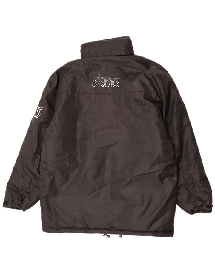 Asics Chaqueta cortavientos gráfica para hombre Reino Unido 40 Grande Poliéster negro