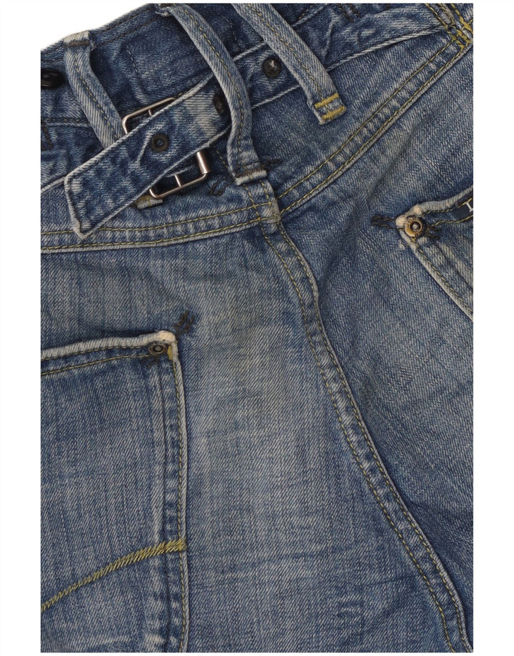Lee Pantalones cortos vaqueros con cincha verde para hombre W29 Algodón azul pequeño