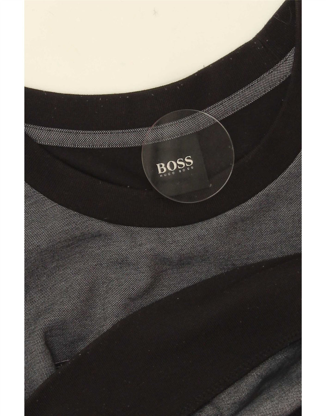 HUGO BOSS Hombre | Sudadera con gráfico tipo jersey de algodón color block en gris medio