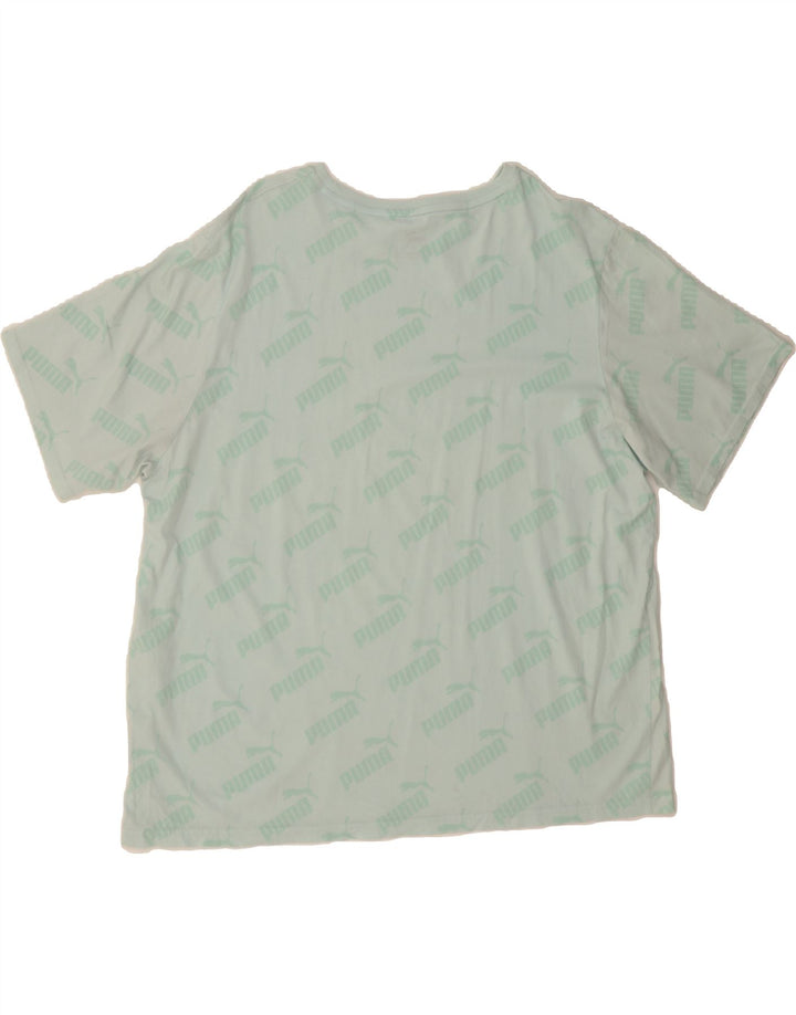PUMA Mens Graphic T-Shirt Top 2XL Green Vintage Puma and Second-Hand Puma from Messina Hembry 