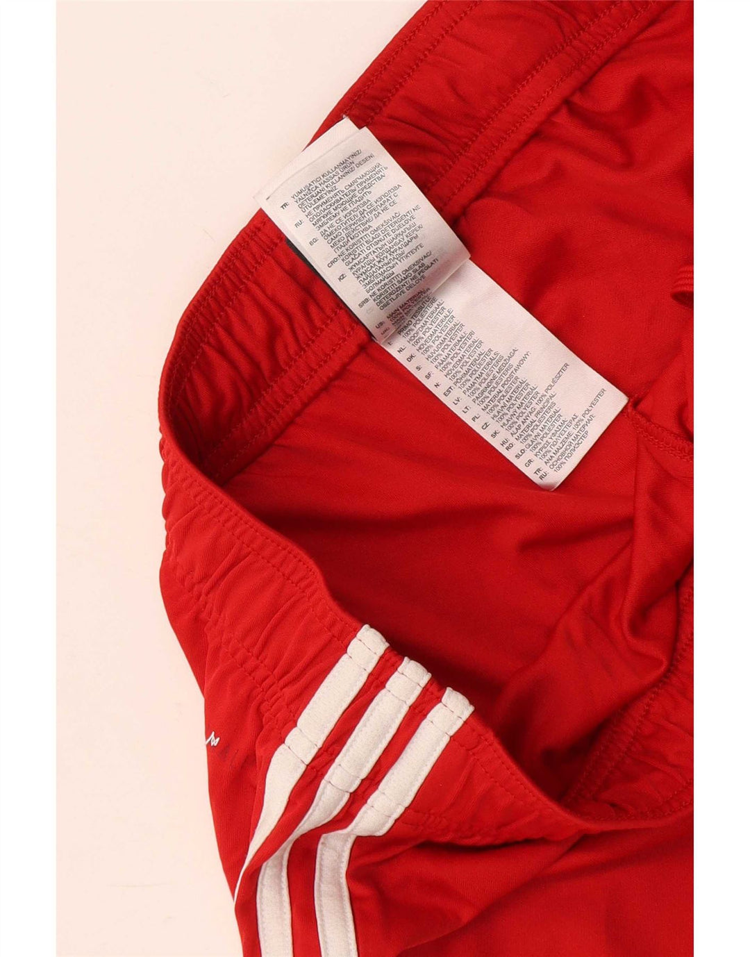 Adidas - Pantalones cortos deportivos para mujer, talla 40, poliéster rojo mediano