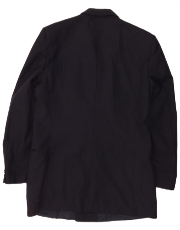 Vintage hombres doble pecho Blazer chaqueta IT 50 grande azul marino