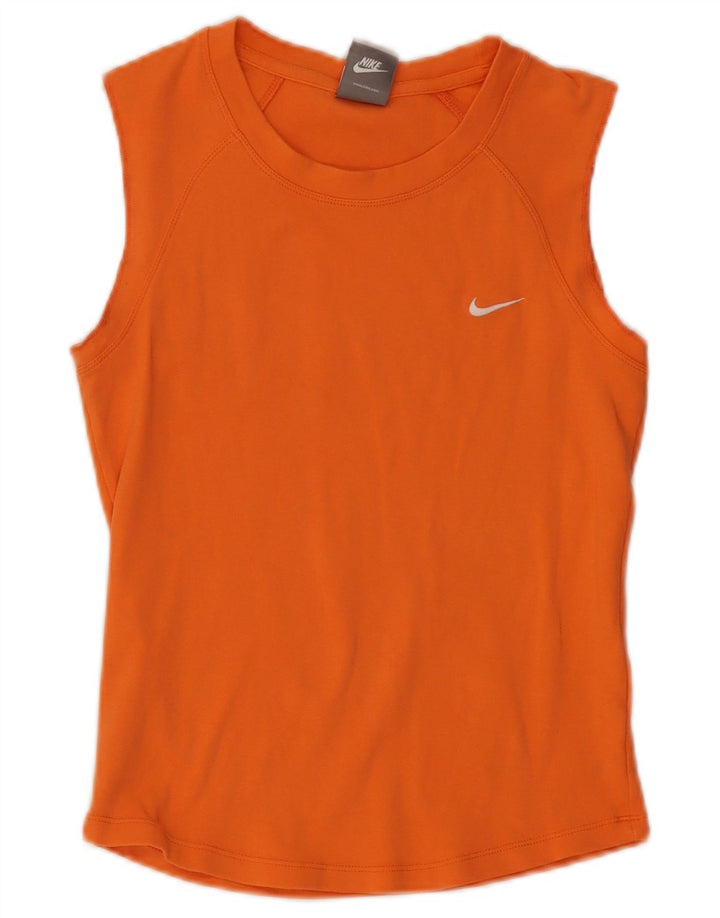 Camiseta sin mangas NIKE para mujer UK 10/12 Medium Naranja