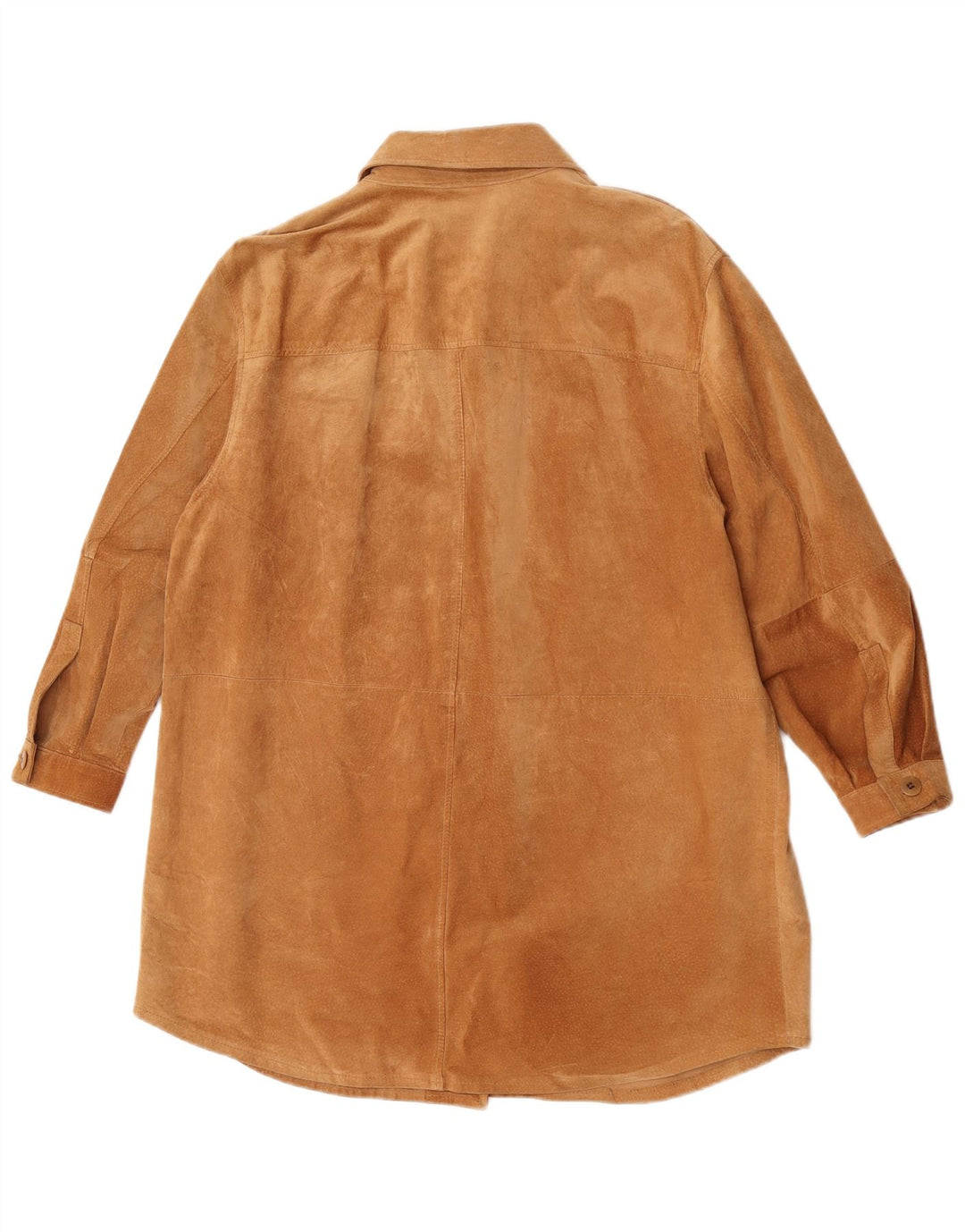 Vintage mujer sobrecamisa ante camisa Reino Unido 18 XL marrón