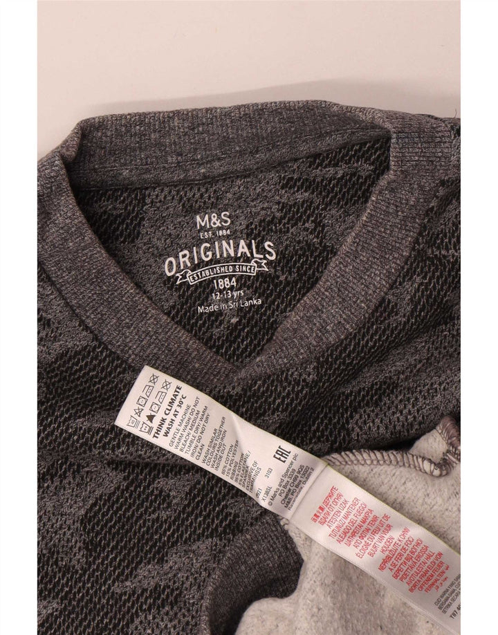 Marks & Spencer Sudadera para niño (12-13 años) Gris Camuflaje Algodón