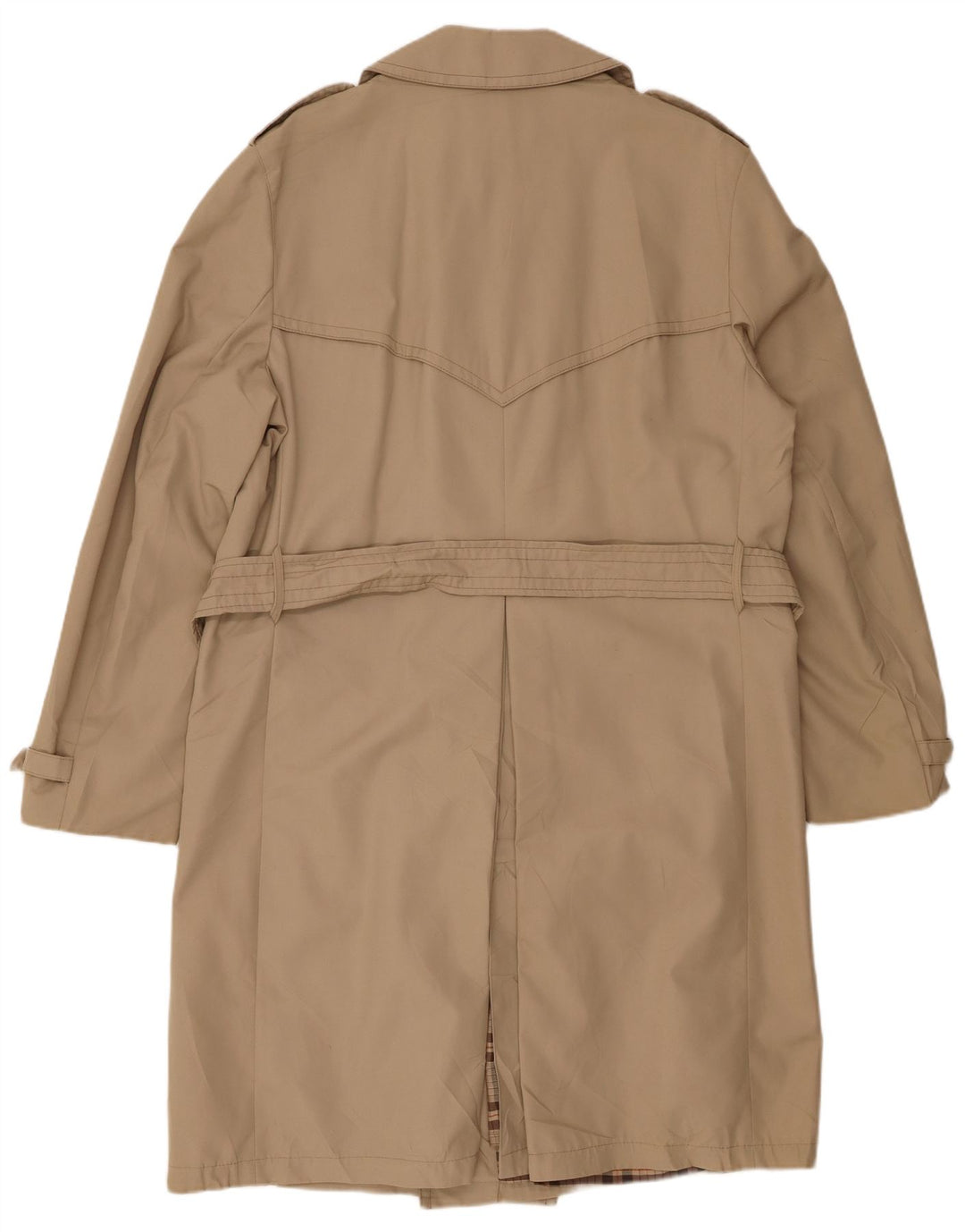 VINTAGE Gabardina para hombre Reino Unido 40 Poliéster beige grande