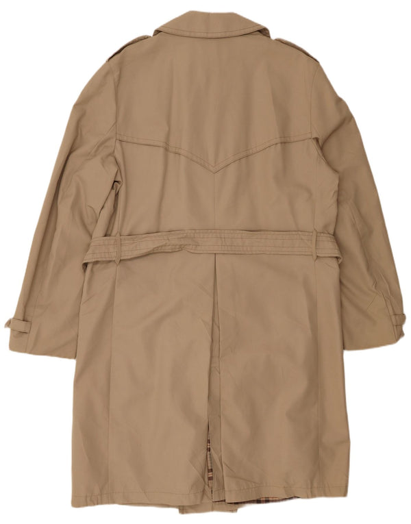 VINTAGE Gabardina para hombre Reino Unido 40 Poliéster beige grande