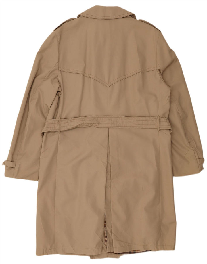 VINTAGE Gabardina para hombre Reino Unido 40 Poliéster beige grande