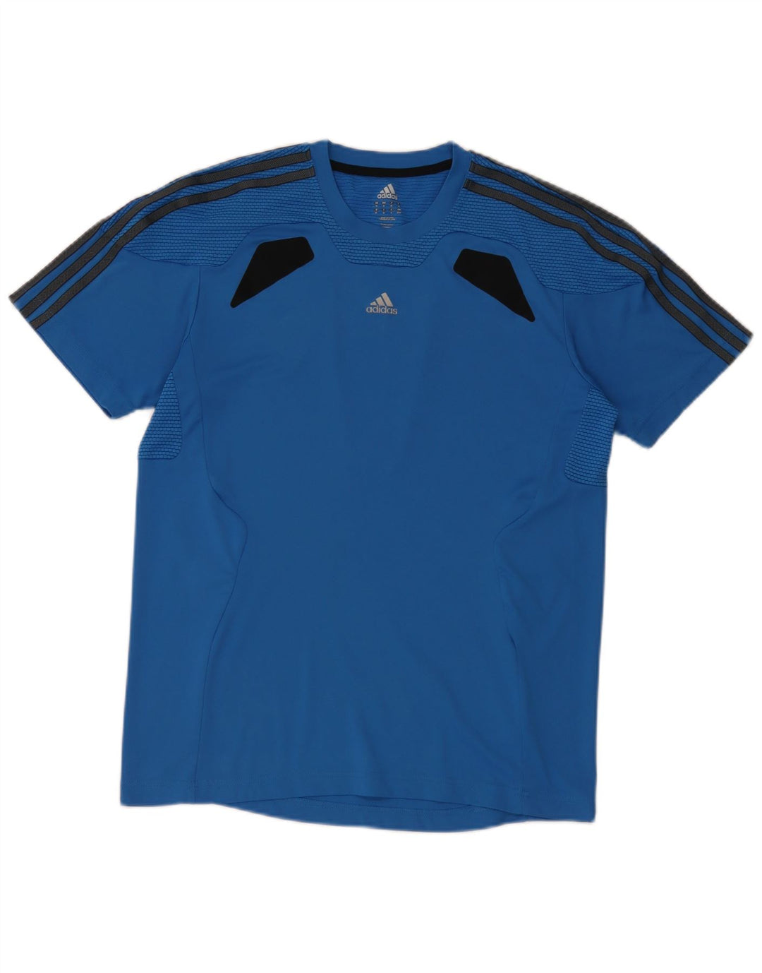 Adidas Hombre Climacool Camiseta Top Azul Medio Colorblock Poliéster