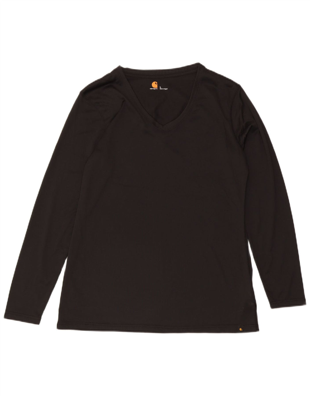 Carhartt Mujer Top Manga Larga UK 46 Grande Poliéster Negro