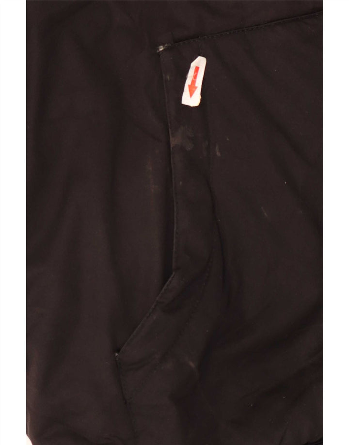 Zara Hombre Chaqueta Acolchada Con Capucha UK 38 Medium Negro Poliéster