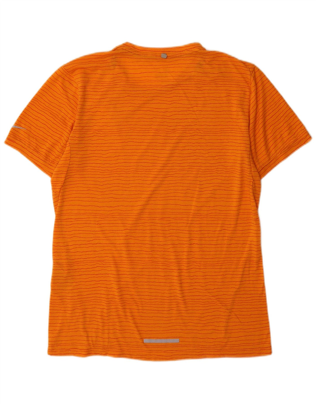 Camiseta Nike Dri Fit para hombre Top poliéster a rayas naranja medio