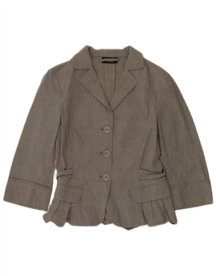 Max & Co. Traje de 2 piezas de manga 3/4 para mujer UK 12 Medium W30 L31 Grey Check