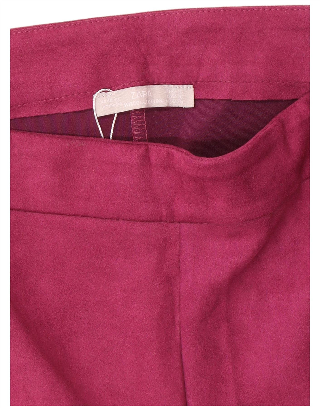 Zara Mujer Shorts Casuales Small W26 Poliéster Rosa