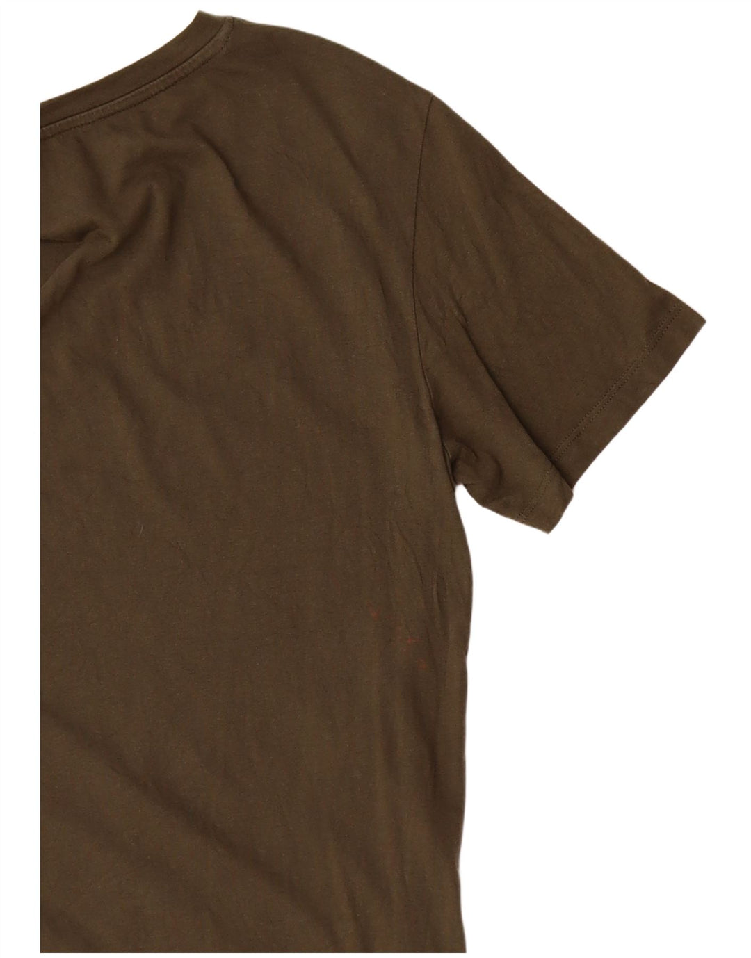 JACK & JONES Mens T-Shirt Top Medium Khaki Cotton