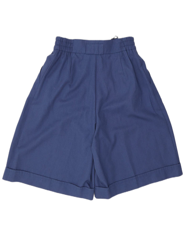 Fair Lady Pantalones cortos casuales con cintura alta para mujer UK 40 Large W30 Azul
