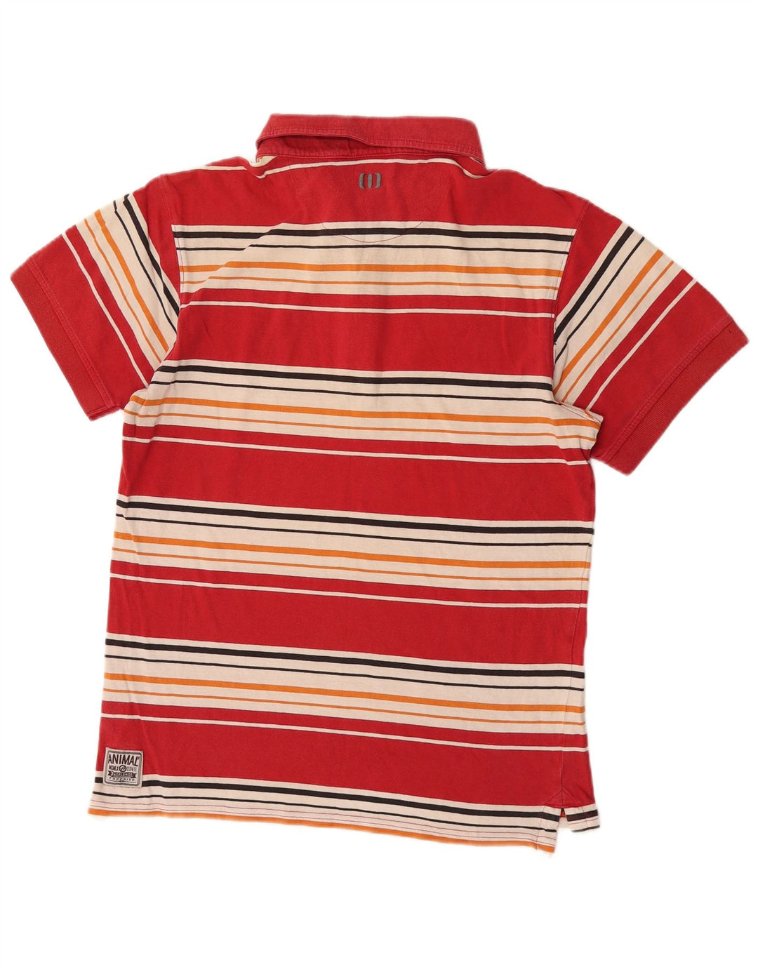 Animal Polo De Hombre De Algodón A Rayas Rojo Medio