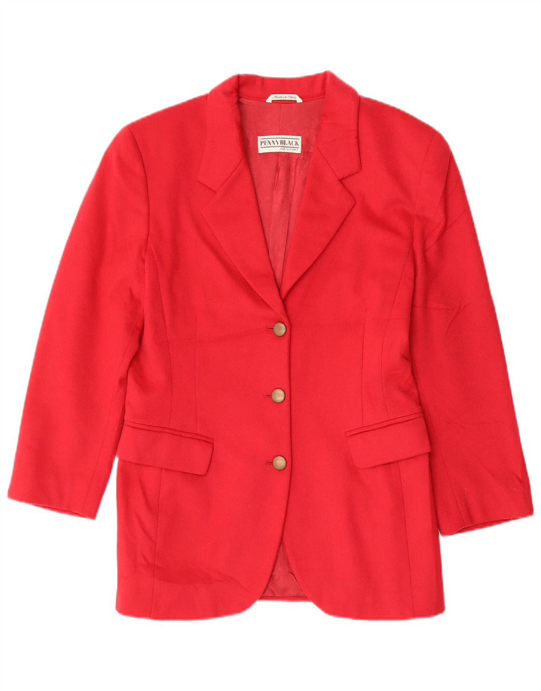 Penny Black Chaqueta tipo blazer de 3 botones para mujer Reino Unido 40 Lana roja mediana